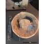 Gömbgrill Grill chef-től, 3 lábú, polccal, keréken, 43,5cm