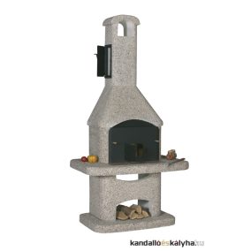 ATLAS SMOKER - kerti kőgrill - barna színben