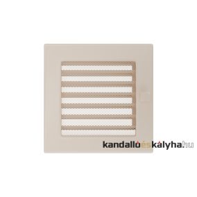 Egyszerű szellőzőrács krém 17x17cm zsalus