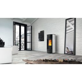   Edilkamin pellet kályha / ania air tight / 8kw / üveg oldalak és üveg fedlap / 2 színben