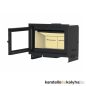 Kandallóbetét / edilkamin screen evo 80/2 / 10,4 kw / 200-as felső füstcső "anya" csatlakozással