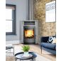 Fireplace lyon zsírkő / szürke kályhatest / 8 kw / 150-es füstcső csatlakozással