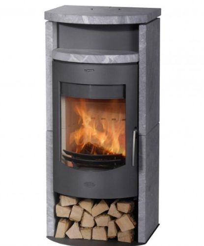 Fireplace BARCELONA zsírkő / szürke kályhatest / 8 kw / 150-es füstcső csatlakozással