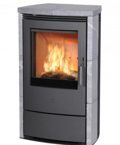 Fireplace MELTEMI zsírkő / szürke kályhatest / 8 kw / 150-es füstcső csatlakozással