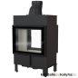 Kandallóbetét / kratki lucy 14 szemközti üveges / 14 kw / 200-as füstcső csatlakozással