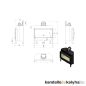 Kandallóbetét Kratki NADIA 14 BLACK / 14 kw / 200-as füstcső csatlakozással