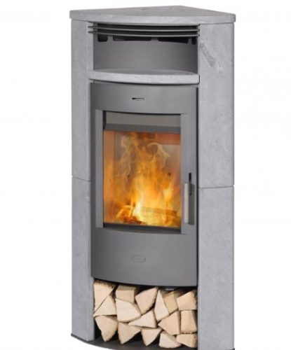 Fireplace MALTA zsírkő / szürke kályhatest / 6 kw / 150-es füstcső csatlakozással