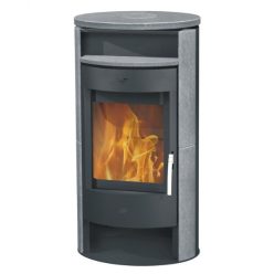   Fireplace JAKARTA zsírkő / fekete kályhatest / 6 kw / 150-es füstcső csatlakozással