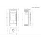 Fireplace JAKARTA zsírkő / fekete kályhatest / 6 kw / 150-es füstcső csatlakozással