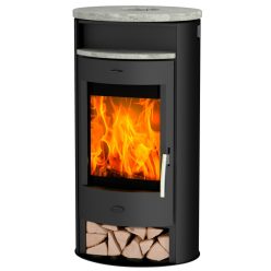 Fireplace JAKARTA TOP zsírkő / fekete kályhatest / 6 kw 